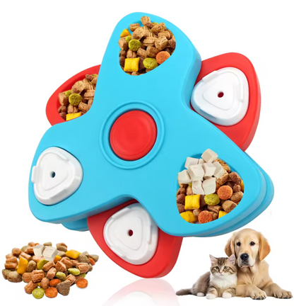 2-Layer Spinning Dog Puzzle Toy – IQ Training