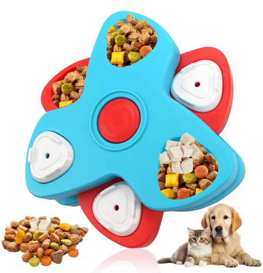 2-Layer Spinning Dog Puzzle Toy – IQ Training