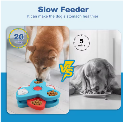 2-Layer Spinning Dog Puzzle Toy – IQ Training